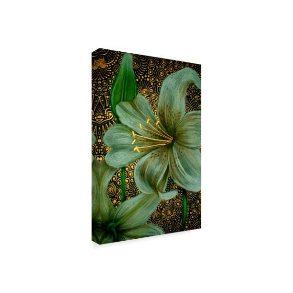 Cherie Roe Dirksen 'White Tiger Lilies' Canvas Art,30x47